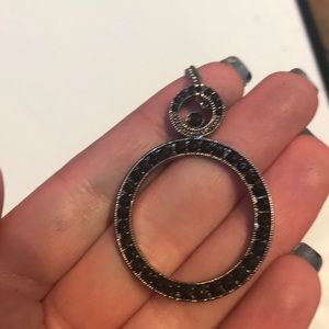 Black ring necklace